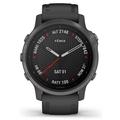 GARMIN GPS chytré hodinky fenix6S Sapphire, Gray/Black Band (MAP/Music)