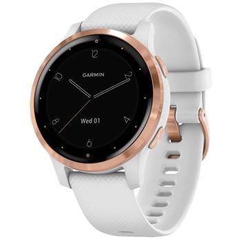 GARMIN GPS multisportovní hodinky vívoactive4S RoseGold/White Band