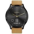 GARMIN stylové/chytré hodinky vívomove Optic Premium Black, Tan band (velikost Unisex)