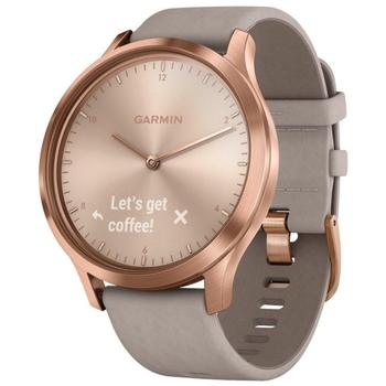 Chytré hodinky GARMIN vívomove Optic Premium Rose Gold, Gray band (velikost Unisex), růžová/šedá (pink/grey)