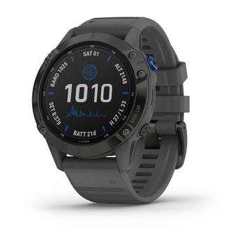 Chytré hodinky GARMIN fenix 6 PRO, Solar, Black/Slate Band (MAP/Music)