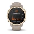 Chytré hodinky GARMIN fenix 6S PRO Solar, LightGold/Sand Band (MAP/Music)