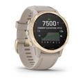 Chytré hodinky GARMIN fenix 6S PRO Solar, LightGold/Sand Band (MAP/Music)