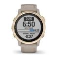 Chytré hodinky GARMIN fenix 6S PRO Solar, LightGold/Sand Band (MAP/Music)