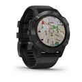 Chytré hodinky GARMIN fenix 6 PRO Glass, Black/Black Band (MAP/Music)