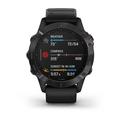 Chytré hodinky GARMIN fenix 6 PRO Glass, Black/Black Band (MAP/Music)