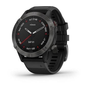 Chytré hodinky GARMIN fenix 6 PRO Sapphire, Gray/Black Band (MAP/Music)