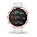 Chytré hodinky GARMIN fenix 6S PRO Glass, RoseGold/White Band (MAP/Music)