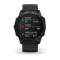 Chytré hodinky GARMIN fenix 6X PRO Glass, Black/Black Band (MAP/Music)