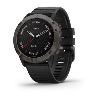 Chytré hodinky GARMIN fenix 6X PRO Sapphire, GrayDLC/Black Band (MAP/Music)