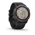 Chytré hodinky GARMIN fenix 6X PRO Sapphire, GrayDLC/Black Band (MAP/Music)