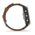 Chytré hodinky GARMIN fenix 7 PRO Sapphire Solar Style, Titan/ Brown Leather Band