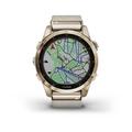 Chytré hodinky GARMIN fenix 7S PRO Sapphire Solar Style, Titan Cream Gold ?/ Cream Nylon Band