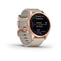Chytré hodinky GARMIN fenix 7S PRO Sapphire Solar Style, Titan Rose Gold / Limestone Leather Band