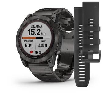 Chytré hodinky GARMIN fenix 7X PRO Sapphire Solar Style, Titan Carbon Gray/ Titan Carbon Gray Band