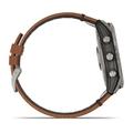 Chytré hodinky GARMIN fenix 7X PRO Sapphire Solar Style, Titan/ Brown Leather Band