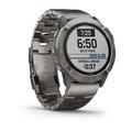 Chytré hodinky GARMIN fenix 6X PRO Solar, Titanium/Titanium Band (MAP/Music)