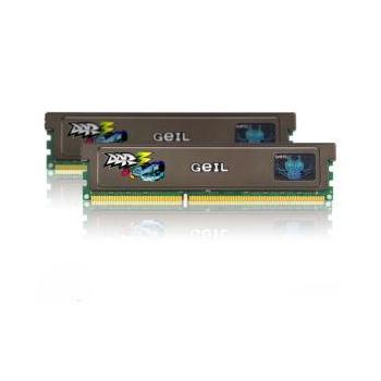 2 paměťové moduly GEIL 2GB (2x1GB KIT) 1600MHz DDR3 PC12800 CL8