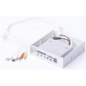 Čtečka paměťových karet GEMBIRD UHB-2MP, bílá (white), interní 3,5"+5,25"
