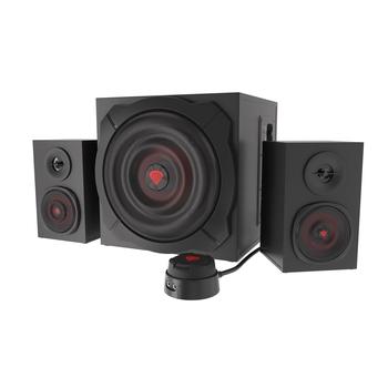Reproduktory 2.1 60W GENESIS HELIUM 610BT, drátové + bezdrátové připojení Bluetooth, dřevo