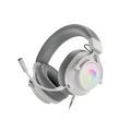 GENESIS herní sluchátka s mikrofonem NEON 750, RGB podsvícení, bílá