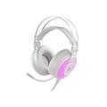 Herní stereo sluchátka Genesis NEON 600, RGB podsvícení, bílá