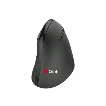 C-TECH myš VEM-08, vertikální, bezdrátová, 6 tlačítek, černá, USB nano receiver