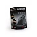 C-TECH myš VEM-08, vertikální, bezdrátová, 6 tlačítek, černá, USB nano receiver