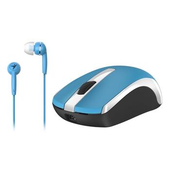 Headset GENIUS MH-8100 bezdrátová dobíjecí myš + HEADSET, modrá (blue)