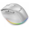 GENIUS Ergo 9000S Pro Pearl White/ duální Bluetooth + 2,4GHz/ 2400 dpi/ bezdrátová/ 6tlačítková/ tic