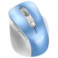 GENIUS Ergo 9000S Pro Light Blue/ duální Bluetooth + 2,4GHz/ 2400 dpi/ bezdrátová/ 6tlačítková/ tich