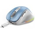 GENIUS Ergo 9000S Pro Light Blue/ duální Bluetooth + 2,4GHz/ 2400 dpi/ bezdrátová/ 6tlačítková/ tich