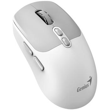 GENIUS NX-8080S BT Grey White/ duální Bluetooth + 2,4GHz/ 1600 dpi/ bezdrátová/ Copilot/ tichá/ 7tla