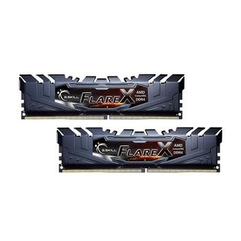 2 paměťové moduly G.SKILL F4-2400C16D-16GFX DDR4 16GB (2x8GB) Flare X (pro AMD) DIMM 2400MHz CL16, černá (black)