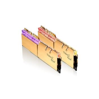 2 paměťové moduly G.SKILL F4-3600C18D-16GTRG DDR4 16GB (Kit 2x8GB) Trident Z Royal DIMM 3600MHz CL18, zlatá (gold)
