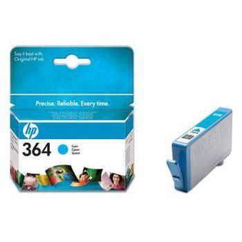 Inkoustová náplň HP  CB318EE (č.364), azurová (cyan), 3ml