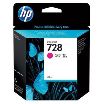 Inkoustová náplň HP F9J62A náplň č.728 40ml (designjet T830, T730), purpurový (magenta)