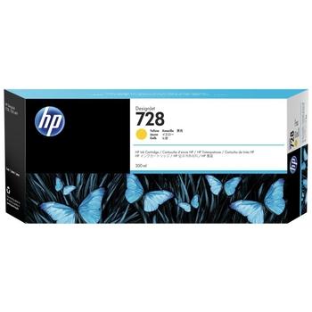 Inkoustová náplň HP F9K15A náplň č.728 300ml yellow (designjet T830, T730), žlutá (yellow)