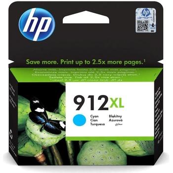 Originální inkoustová náplň HP 3YL81AE (č.912XL), azurový (cyan), 825 stran