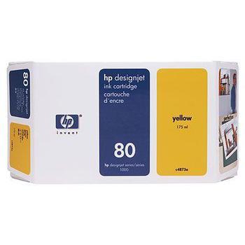 Inkoustová náplň HP  C4848A (č.80), žlutá (yellow), 350ml
