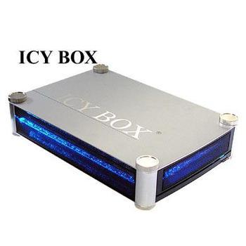 Box pro pevný disk a CD/DVD ICYBOX IB-550U-BL, stříbrný (silver), externí