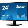24'' iiyama X2474HS-B2: VA, FullHD@75Hz, 250cd/m2, 4ms, VGA, HDMI, DP, černý