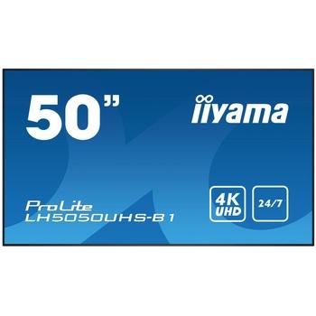50'' iiyama LH5050UHS-B1 - AMVA3,4K UHD,8ms,450cd/m2, 4000:1,16:9,komponent.,HDMI,DP,USB,RS232,repro