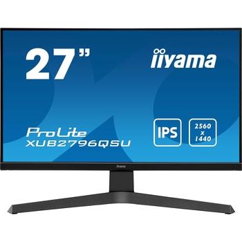 27'''' iiyama XUB2796QSU-B1: IPS, WQHD@75Hz, 250cd/m2, 1ms, HDMI, DP, USB, FreeSync, pivot, černý