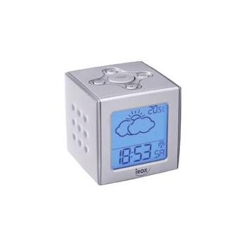 Budík s předpovědí počasí IROX CUBO-S, stříbrný (silver)