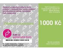 Obrázek k produktu: Dárková poukázka kak.cz 1000 Kč