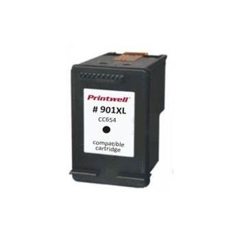 Inkoustová náplň KAK  kompatibilní cartridge s HP CC654AE (č.901XL), černý (black)