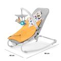 Houpďż˝tko vibrujďż˝cďż˝ s melodiďż˝ Felio  Stone Grey 0m+, do 18kg, Kinderkraft 2020