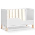 KINDERKRAFT Postýlka dřevěná se zábranou Nico White