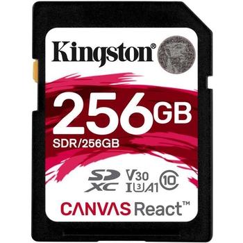 256GB SDXC Kingston Canvas React U3 V30 A1 100R/70W